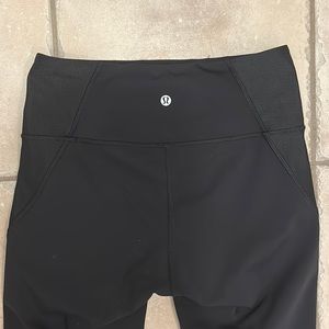 RARE Black Lululemon Mesh Leggings Size 8